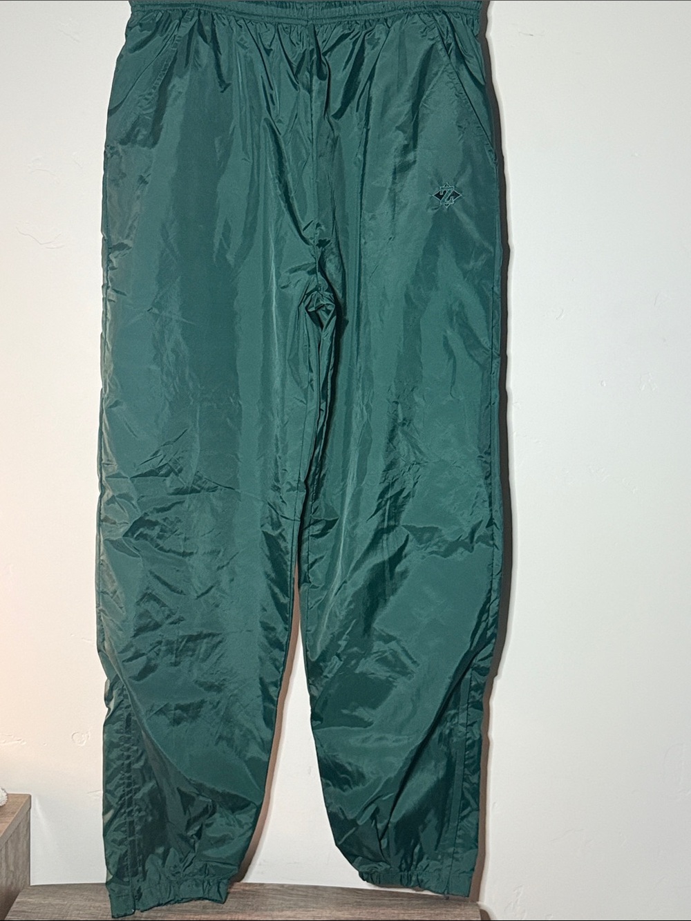 Jerzees Green Polyester Windbreaker Pants Size Large Track Pants